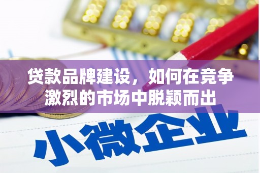 昌江贷款品牌建设，如何在竞争激烈的市场中脱颖而出
