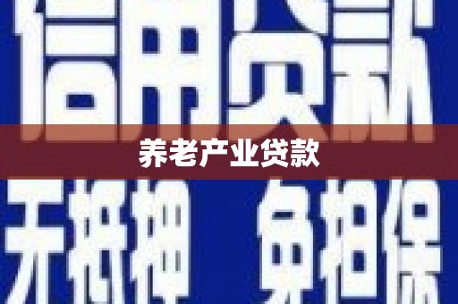 昌江养老产业贷款