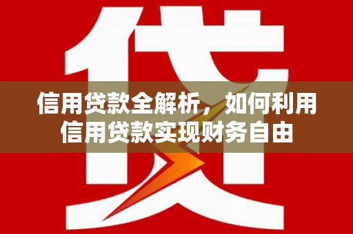 昌江信用贷款全解析，如何利用信用贷款实现财务自由